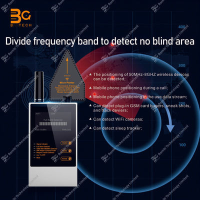 Professional Wireless Detector Anti GPSGSM Wifi Digital Radio Frequency Detector  50MHz-8GHZ
